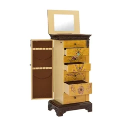 Beatrice Antique Parchment Hand Painted Jewelry Armoire - Powell Company -Furniture Shop GUEST de4bada7 d55a 45f1 b7a8 a428b266a731