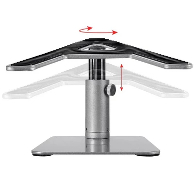 Monoprice Universal Laptop Riser Stand - Silver Perfect For Raising Your Laptop About 4.7 To 6.7 Inches Above Desk - Workstream Collection 4 Monoprice Universal Laptop Riser Stand - Silver Perfect For Raising Your Laptop About 4.7 To 6.7 Inches Above Desk - Workstream Collection - Image 2