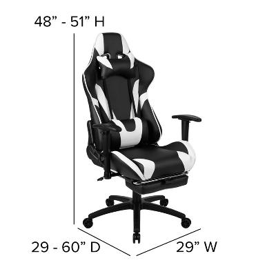 Flash Furniture Gaming Desk And Footrest Reclining Gaming Chair Set With Cup Holder, Headphone Hook, And Monitor/Smartphone Stand 7 Flash Furniture Gaming Desk And Footrest Reclining Gaming Chair Set With Cup Holder, Headphone Hook, And Monitor/Smartphone Stand - Image 5