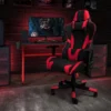 Flash Furniture Gaming Desk And Reclining Gaming Chair Set With Cup Holder And Headphone Hook