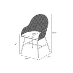 Landis Woven Backed Dining Chair With Cushion Natural - Threshold™ -Furniture Shop GUEST df94fefc 27db 465a bf7c cdcc6a70828f