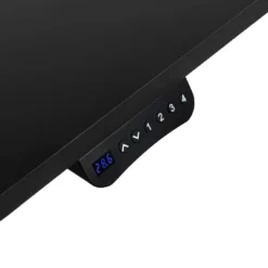 Flash Furniture 48" Wide Black Electric Height Adjustable Standing Desk With Designer Armless White Ribbed Swivel Task Office Chair -Furniture Shop GUEST e0a25fca 9af5 4821 b149 96fd682438a2