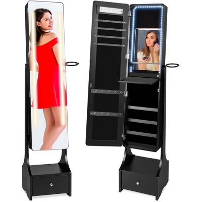 Best Choice Products Full Length LED Mirrored Jewelry Storage Organizer Cabinet W/ Interior & Exterior Lights 10 Best Choice Products Full Length LED Mirrored Jewelry Storage Organizer Cabinet W/ Interior & Exterior Lights - Image 8