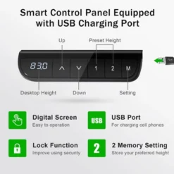 55''x28'' Electric Standing Desk Adjustable Sit To Stand Table W/USB Port WhiteNatural 19 55''x28'' Electric Standing Desk Adjustable Sit To Stand Table W/USB Port WhiteNatural -Furniture Shop GUEST e2537b71 f028 424a a44a 22057e1706b8