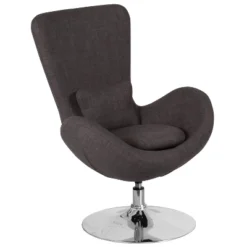 Merrick Lane High-Back Egg Style Lounge Chair With 360° Swivel Metal Base -Furniture Shop GUEST e2a59603 5cd1 4f8b a409 e9145af70780