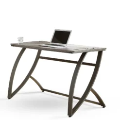 Hatfield Metal Writing Desk Dark Heather - Steve Silver
