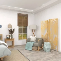 Glam Metal Palms Room Divider Screen Gold - Olivia & May -Furniture Shop GUEST e33bfd00 624c 47b4 a977 4dcbde60e502