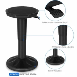 Costway Wobble Chair Height Adjustable Active Learning Stool Sitting Home Office Black -Furniture Shop GUEST e382f805 43f4 411d a45f 51fa52addb31
