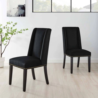 Set Of 2 Baron Performance Velvet Dining Chairs - Modway 9 Set Of 2 Baron Performance Velvet Dining Chairs - Modway - Image 7