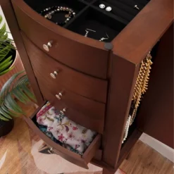 Francesca Jewelry Armoire Merlot Brown - Powell Company -Furniture Shop GUEST e4330204 dbf1 448e 8fe9 b29cda1df4c6