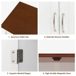 Costway Buffet Sideboard Kitchen Cupboard Storage Cabinet W/ 2 Drawers & 3 Doors White 14 Costway Buffet Sideboard Kitchen Cupboard Storage Cabinet W/ 2 Drawers & 3 Doors White -Furniture Shop GUEST e4446303 6611 4dcd 8678 13dcb2ed9fd5