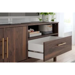 59" Calverson TV Stand For TVs Up To 63" Brown/Beige - Signature Design By Ashley -Furniture Shop GUEST e546ab15 32aa 4f11 9c07 af08b70a8fe8