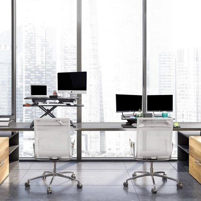 FlexPro Hero Standing Desk Converter - 37” Sit To Stand Desk With Keyboard Tray – Stand Steady 12 FlexPro Hero Standing Desk Converter - 37” Sit To Stand Desk With Keyboard Tray – Stand Steady - Image 10