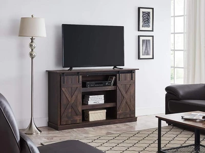HearthPro Sawyer Media Console In Rustic Brown - SP6546-OM 3 HearthPro Sawyer Media Console In Rustic Brown - SP6546-OM