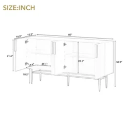 Modern Sideboard, Buffet Cabinet With Metal Handles & Legs-ModernLuxe -Furniture Shop GUEST e8bd528d c4c1 4d11 832e f74651b5be2b
