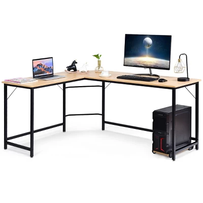 Costway L-Shaped Computer Desk Corner Workstation Study Gaming Table Home Office 12 Costway L-Shaped Computer Desk Corner Workstation Study Gaming Table Home Office - Image 10