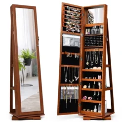 Costway 360degree Rotatable Jewelry Cabinet 2-in-1 Lockable Mirrored Organizer 23 Costway 360degree Rotatable Jewelry Cabinet 2-in-1 Lockable Mirrored Organizer -Furniture Shop GUEST e8c519bb d19e 4a33 aad2 1fefe023e481