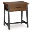 Hawkins Metal/Wood Bedside Nightstand Walnut - WyndenHall -Furniture Shop GUEST e9348e07 ce27 44dc a7c1 1fe704706b69