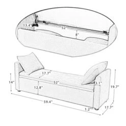 Pedro 59.4" Wide Storage Bench | ARTFUL LIVING DESIGN -Furniture Shop GUEST ea67693b 46ec 4a64 aad7 7f726ad6486c