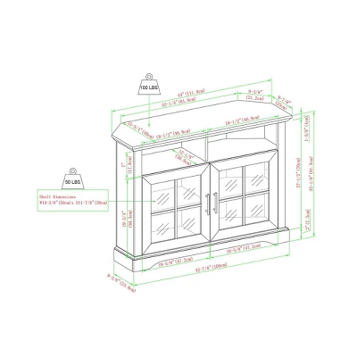 Tasi Traditional Windowpane Corner TV Stand For TVs Up To 50" - Saracina Home 7 Tasi Traditional Windowpane Corner TV Stand For TVs Up To 50" - Saracina Home - Image 5