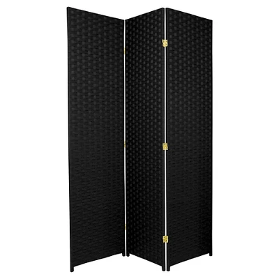 6 Ft. Tall Woven Fiber Room Divider (3 Panels) - Oriental Furniture 5 6 Ft. Tall Woven Fiber Room Divider (3 Panels) - Oriental Furniture - Image 3