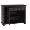 Home Source Bar Cabinet Bookshelf With Glass Doors In Chocolate Finish -Furniture Shop GUEST ec60d617 e0f0 42ae a41f b7fa2d7717ab