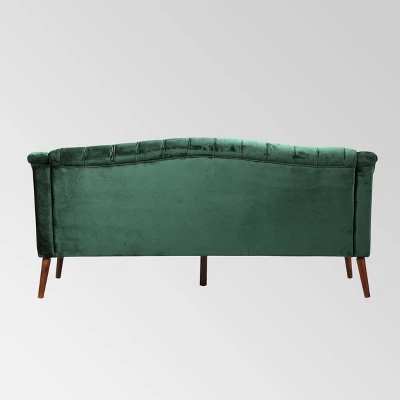 Adelia Modern Glam Tufted Velvet Sofa - Christopher Knight Home 4 Adelia Modern Glam Tufted Velvet Sofa - Christopher Knight Home - Image 2
