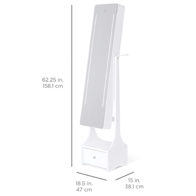 Best Choice Products Full Length LED Mirrored Jewelry Storage Organizer Cabinet W/ Interior & Exterior Lights 8 Best Choice Products Full Length LED Mirrored Jewelry Storage Organizer Cabinet W/ Interior & Exterior Lights - Image 6