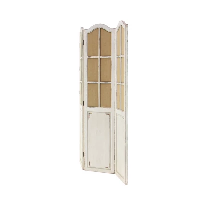 Farmhouse Wood Room Divider Screen Beige - Olivia & May 9 Farmhouse Wood Room Divider Screen Beige - Olivia & May - Image 7