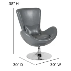 Merrick Lane High-Back Egg Style Lounge Chair With 360° Swivel Metal Base -Furniture Shop GUEST f02ad558 eb74 4362 9c65 fed52bfea8b6