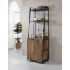 73.63" Moniave Bookcase With Wine Glass Rack Oak/Black - HOMES: Inside + Out 1 73.63" Moniave Bookcase With Wine Glass Rack Oak/Black - HOMES: Inside + Out -Furniture Shop GUEST f075bd14 c538 4b32 80e8 76006debfe43