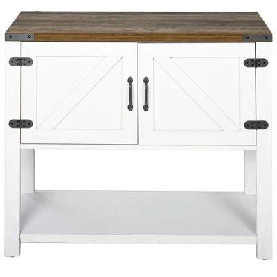 HOMCOM 2-Door Free Standing Sideboard Console Table With Bottom Shelf, Entryway 5 HOMCOM 2-Door Free Standing Sideboard Console Table With Bottom Shelf, Entryway - Image 3