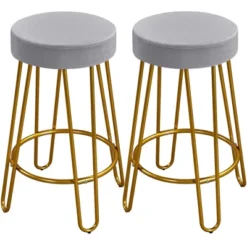 Yaheetech Set Of 2 Upholstered Velvet Counter Stools With Metal Legs 20 Yaheetech Set Of 2 Upholstered Velvet Counter Stools With Metal Legs -Furniture Shop GUEST f125e7ac 6aff 4030 824f e05ae8f4f3fe