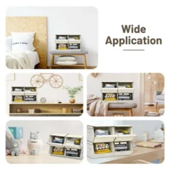 Costway Stackable Large Bins Cubes W/Lids Storage Organizers W/Linen&Oxford Fabric 4 Sets -Furniture Shop GUEST f1955e55 d35f 421e 9aa3 ee0ea1ca5a70