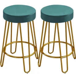Yaheetech Set Of 2 Upholstered Velvet Counter Stools With Metal Legs 25 Yaheetech Set Of 2 Upholstered Velvet Counter Stools With Metal Legs -Furniture Shop GUEST f2e8138a 5bdb 4e91 ba9f 4a65d5bbf9d8
