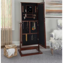 Chiara Cheval Mirror/Jewelry Wardrobe Walnut - Powell Company -Furniture Shop GUEST f303dd2e 82cc 444c 8cea 8432946c2733