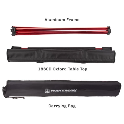 Leisure Sports Outdoor Folding Camp Table With Carry Bag - Black 8 Leisure Sports Outdoor Folding Camp Table With Carry Bag - Black - Image 6