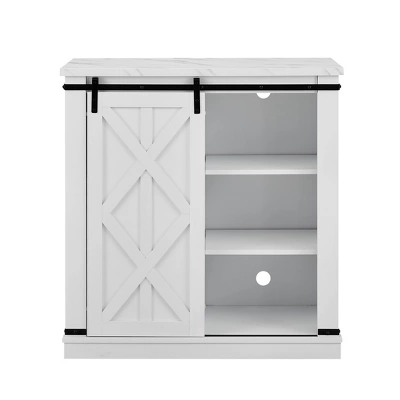 37" Buffet Bar Cabinet White - Home Essentials 5 37" Buffet Bar Cabinet White - Home Essentials - Image 3