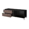 Wood And Metal TV Stand For TVs Up To 58" Brown/Black - The Urban Port -Furniture Shop GUEST f42eb7c2 37cb 4dc0 a8f0 36046ff1b8af
