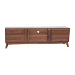 70" Haisley Mid-Century Modern TV Stand For TVs Up To 65" With Adjustable Shelves Dark Walnut - Taylor & Logan -Furniture Shop GUEST f442fe6c ac2e 4735 a979 145d05fe783d