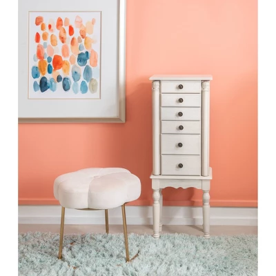 Obrecht Jewelry Armoire Off White - Powell Company 17 Obrecht Jewelry Armoire Off White - Powell Company - Image 15