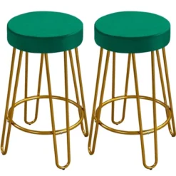 Yaheetech Set Of 2 Upholstered Velvet Counter Stools With Metal Legs 24 Yaheetech Set Of 2 Upholstered Velvet Counter Stools With Metal Legs -Furniture Shop GUEST f5fb56a1 06a0 4197 a178 9a740b97fa2e