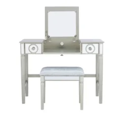 Madison Silver Vanity Set Silver - Linon -Furniture Shop GUEST f652155d c8a5 42df 83d3 ba3eeb2a2ae6