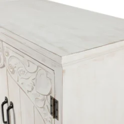 LuxenHome Farmhouse White Wood 2-Door Accent Storage Cabinet. 19 LuxenHome Farmhouse White Wood 2-Door Accent Storage Cabinet. -Furniture Shop GUEST f6ff9bb8 a49f 499f a141 2f6ae1073bf5