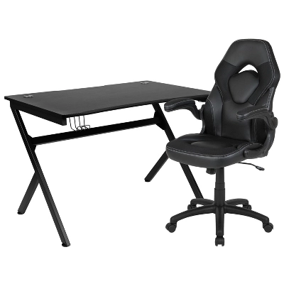 Flash Furniture Gaming Desk And Racing Chair Set With Cup Holder, Headphone Hook & 2 Wire Management Holes 16 Flash Furniture Gaming Desk And Racing Chair Set With Cup Holder, Headphone Hook & 2 Wire Management Holes - Image 14