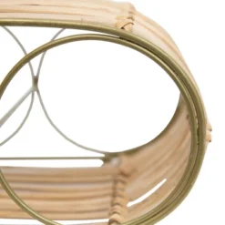 Wrapped Brass Metal & Rattan Wine Bottle Holder - Foreside Home & Garden -Furniture Shop GUEST f7112b55 63be 4622 afac 631ab5c8c49a