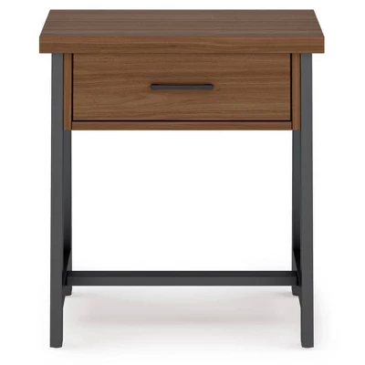 Hawkins Metal/Wood Bedside Nightstand Walnut - WyndenHall 9 Hawkins Metal/Wood Bedside Nightstand Walnut - WyndenHall - Image 7