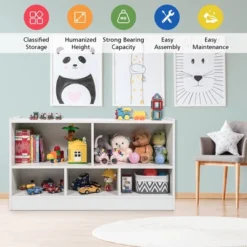 Costway Kids 2-Shelf Bookcase 5-Cube Wood Toy Storage Cabinet Organizer 22 Costway Kids 2-Shelf Bookcase 5-Cube Wood Toy Storage Cabinet Organizer -Furniture Shop GUEST f7ed14e8 0bcc 4936 8afc cbfda78b7dd8