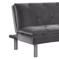 66" Cilliers Sofa Gray Velvet/Chrome Finish - Acme Furniture -Furniture Shop GUEST f8578a24 b35b 45f6 8b3e 336ae684ab1c