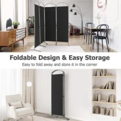 Costway 4 Panels Folding Room Divider 6 Ft Tall Fabric Privacy Screen Black/Brown/Grey/White 18 Costway 4 Panels Folding Room Divider 6 Ft Tall Fabric Privacy Screen Black/Brown/Grey/White -Furniture Shop GUEST f8b8d366 3df0 40eb b208 b8b328a76d61